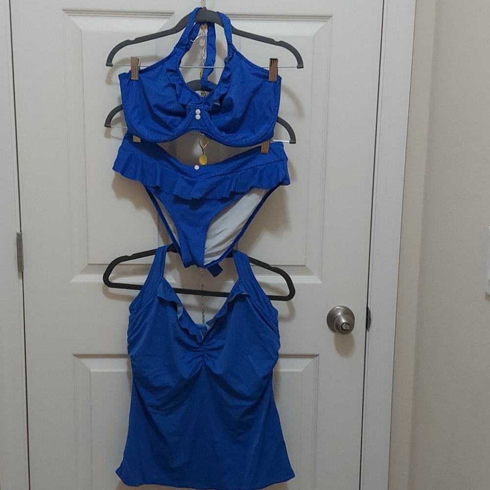 Freya 3 piece set tankini top and bikini 👙 34g/L